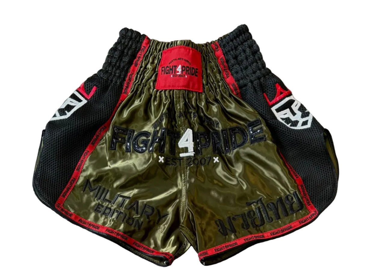 F4P Pro Muay Thai Shorts - Military Edition – FIGHT4PRIDE Store