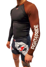 Load image into Gallery viewer, F4P Performance Ranked L/S Rashguard - Brown
