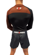 Load image into Gallery viewer, F4P Performance Ranked L/S Rashguard - Brown
